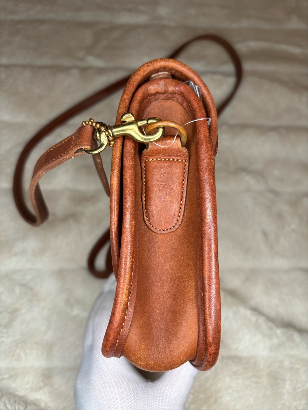 Vintage Coach 348 Brown Leather Crossbody Shoulder Bag Made in USA - Picture 10 of 16